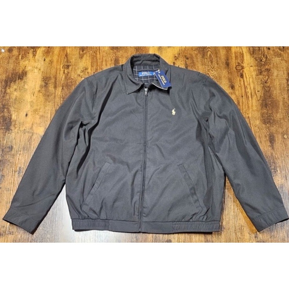 Polo Ralph Lauren Black Men's Bi-Swing Harrington Zip Jacket/Windbreaker XL NWT